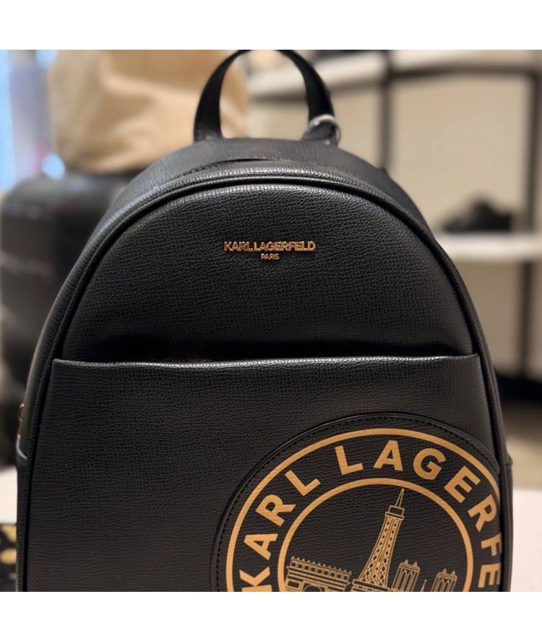 KARL LAGERFELD Черный рюкзак из искусственной кожи, фото 3