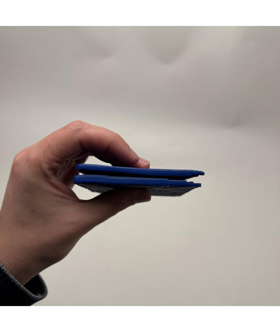 LOUIS VUITTON Синий кожаный кошелек, фото 4