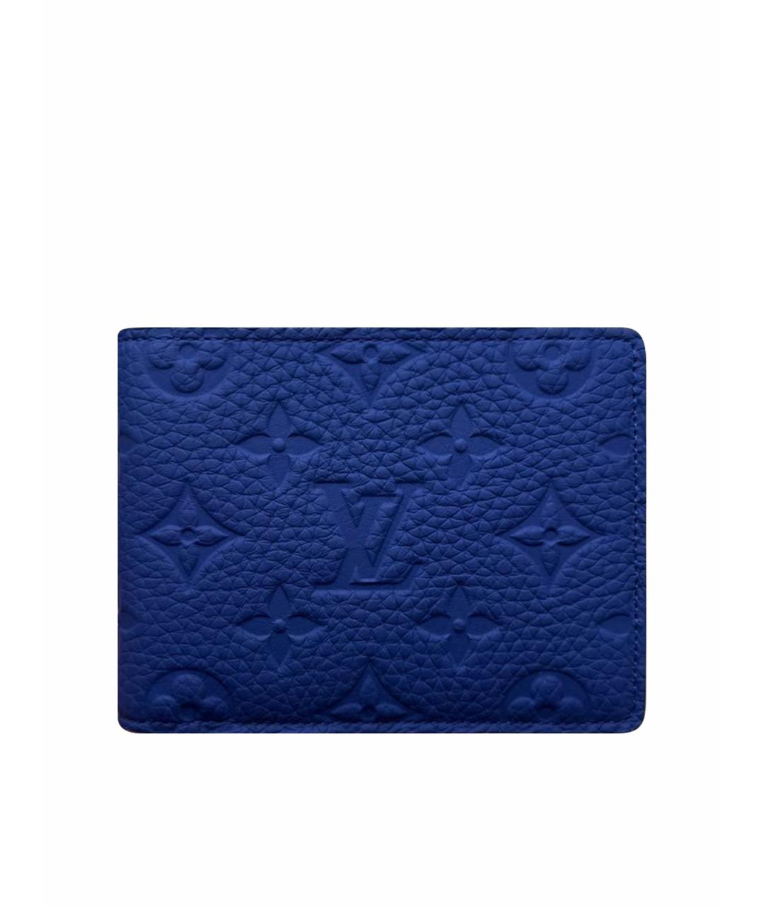 LOUIS VUITTON Синий кожаный кошелек, фото 1