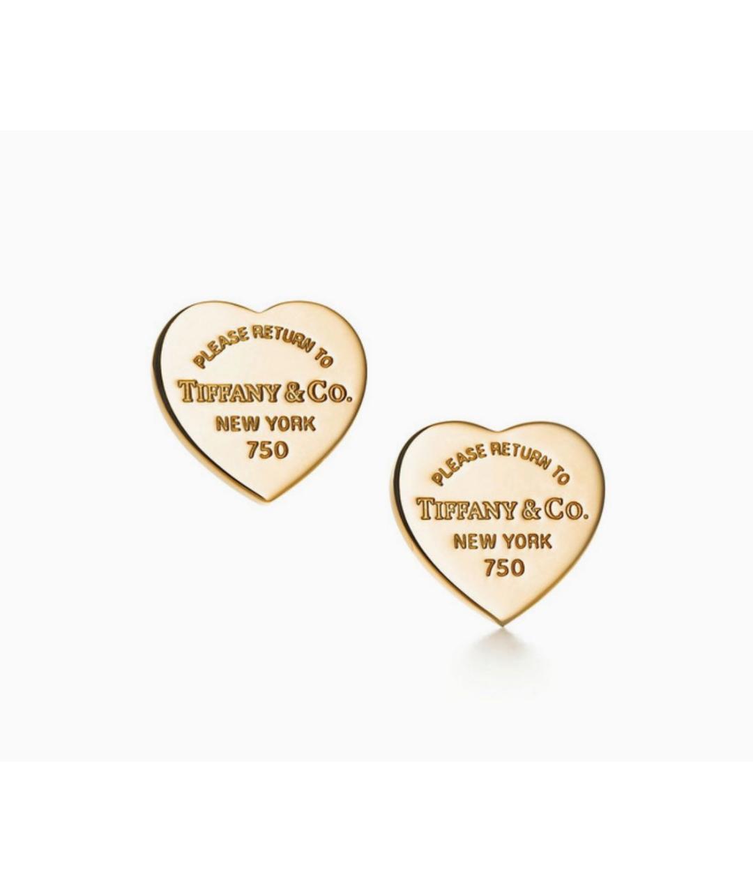 TIFFANY&CO Желтые серьги из желтого золота, фото 4