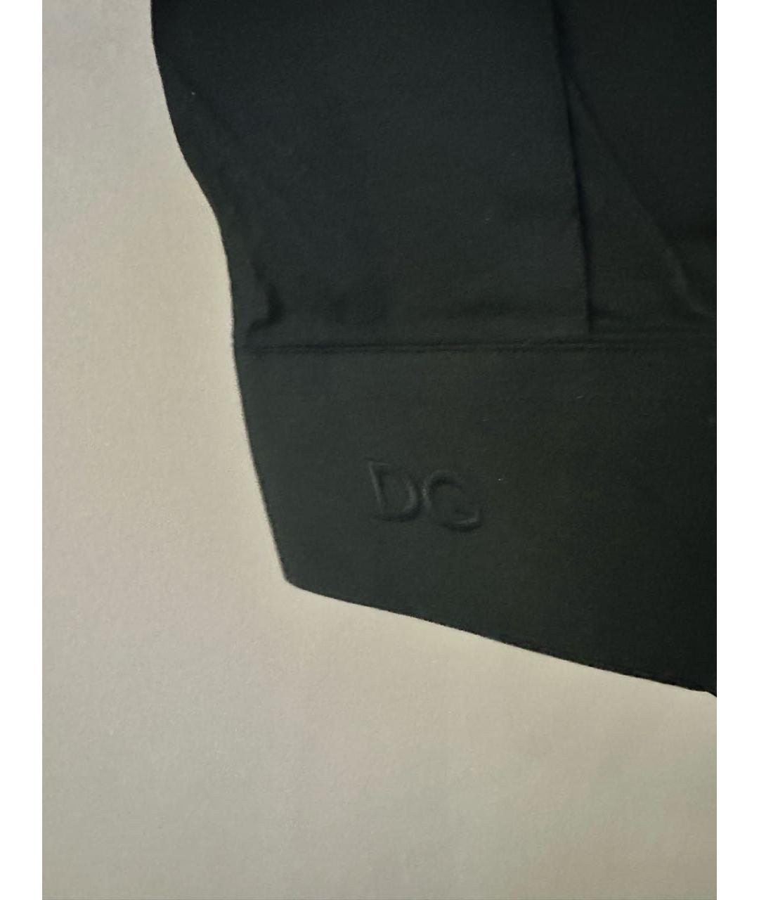 DOLCE&GABBANA Черная хлопко-полиэстеровая классическая рубашка, фото 4