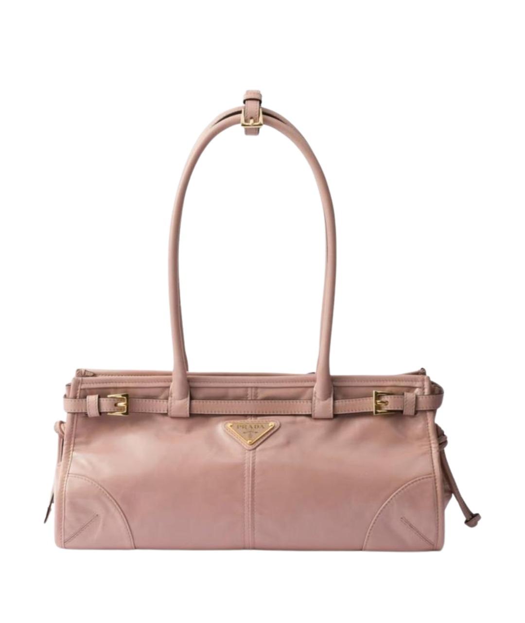 PRADA Розовая кожаная сумка через плечо, фото 1