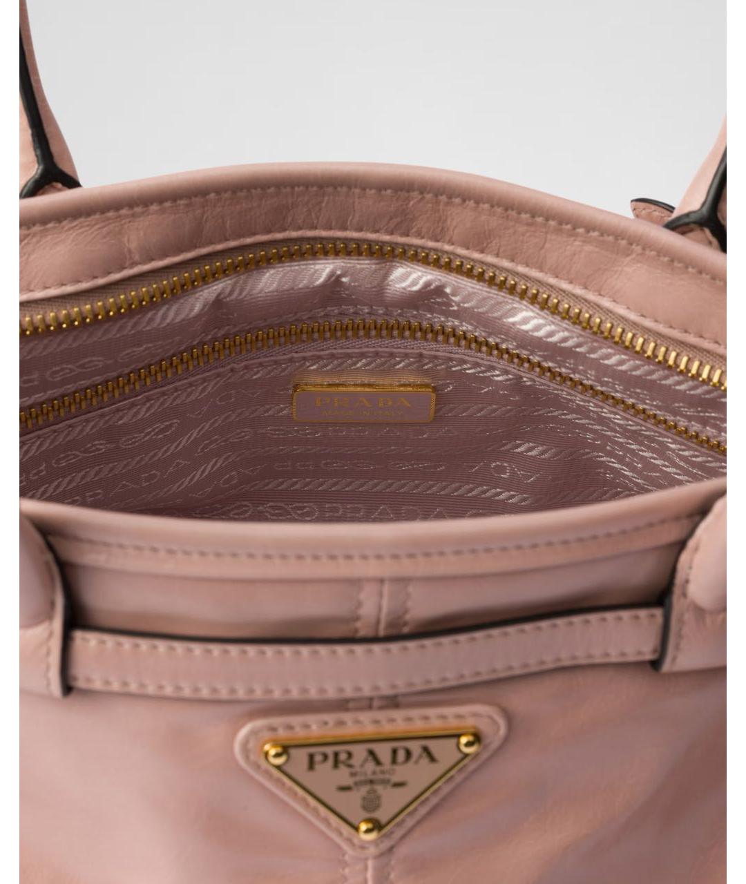 PRADA Розовая кожаная сумка через плечо, фото 5