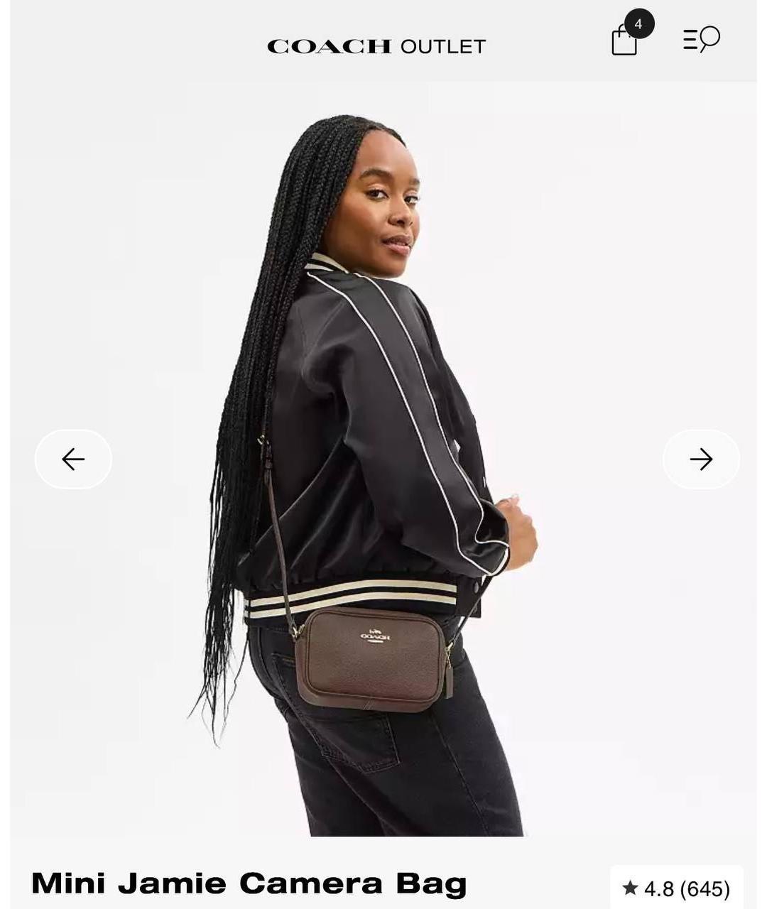 COACH Коричневая кожаная сумка через плечо, фото 4