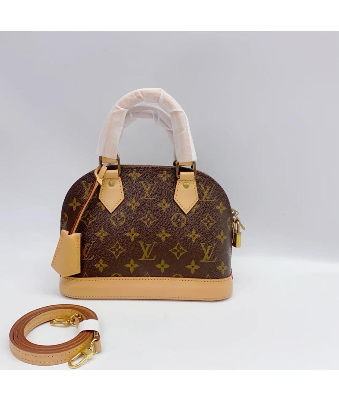 LOUIS VUITTON Коричневая сумка с короткими ручками, фото 2