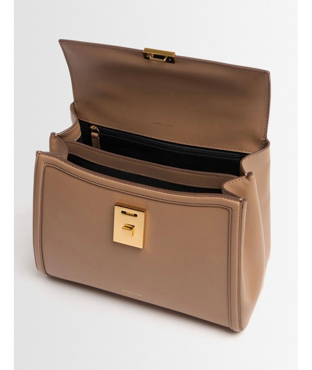 DEMELLIER Бежевая кожаная сумка через плечо, фото 4