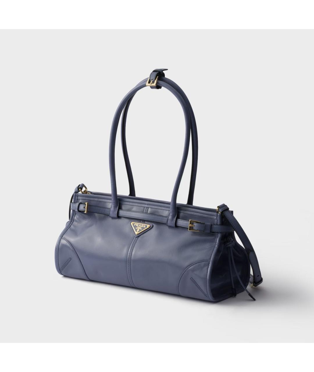 PRADA Синяя кожаная сумка через плечо, фото 2