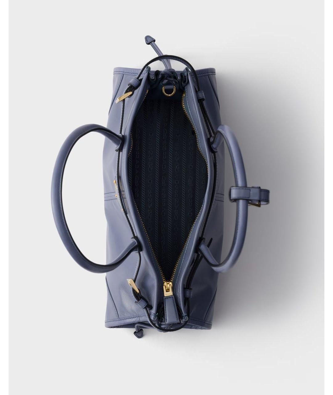 PRADA Синяя кожаная сумка через плечо, фото 4