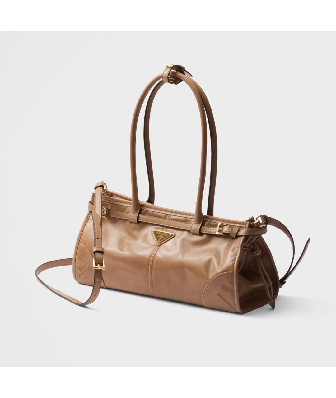 PRADA Коричневая кожаная сумка через плечо, фото 3