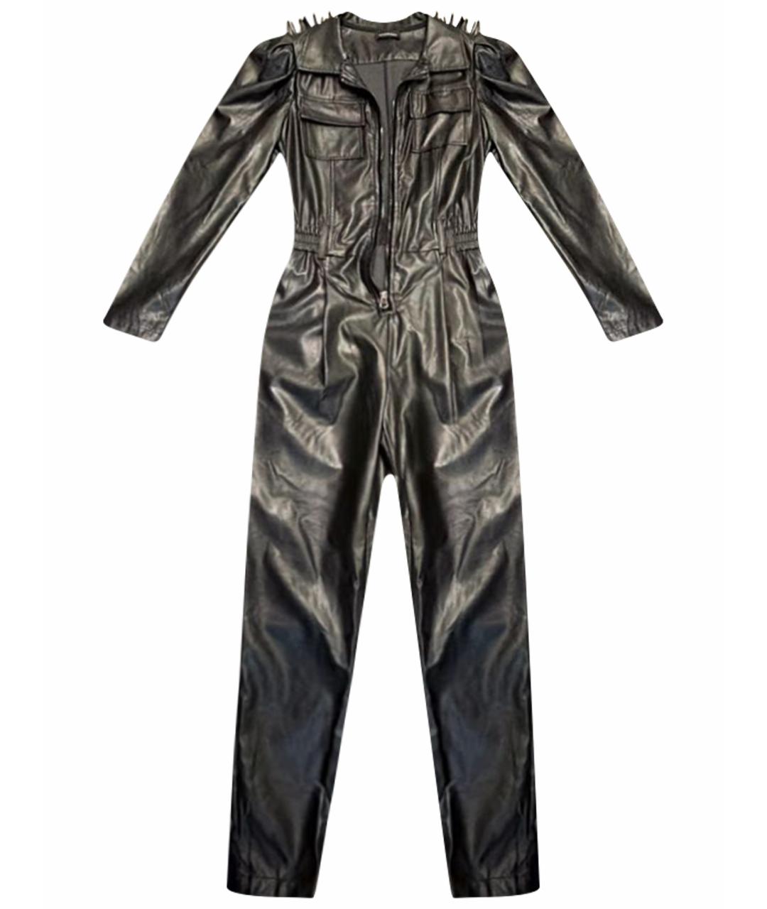 MONNALISA Черный хлопковый комбинезон, фото 1