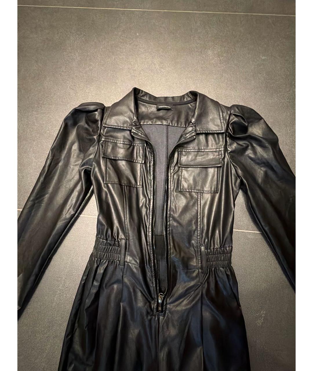 MONNALISA Черный хлопковый комбинезон, фото 3