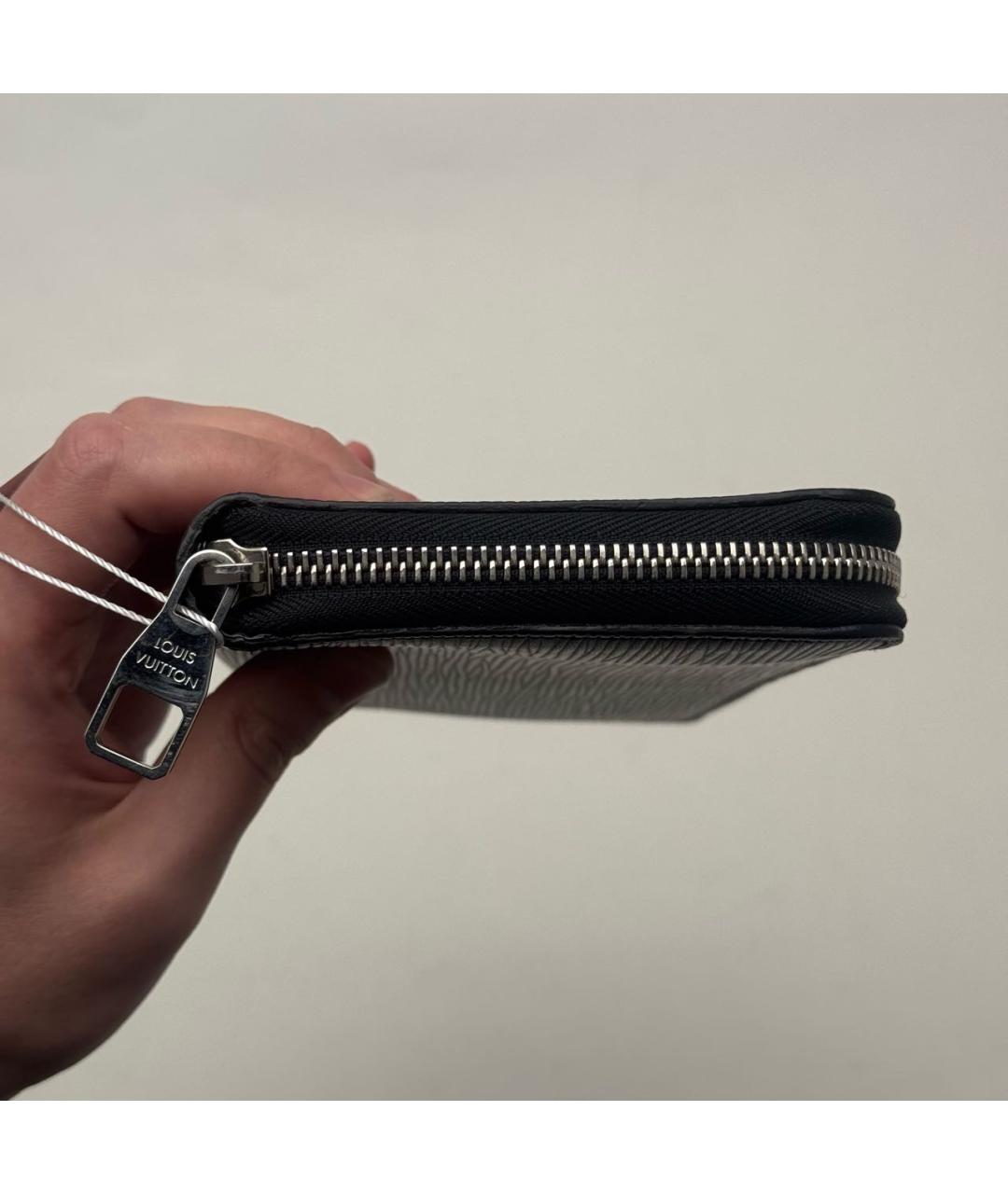 LOUIS VUITTON Черный кожаный кошелек, фото 5