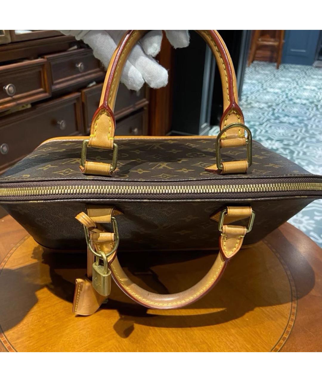 LOUIS VUITTON Коричневая сумка с короткими ручками, фото 3