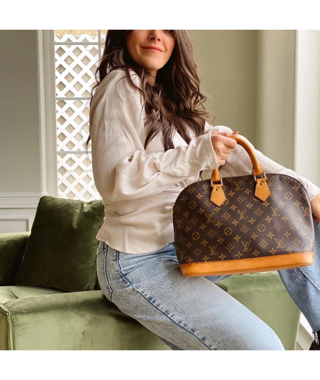 LOUIS VUITTON Коричневая сумка с короткими ручками, фото 6