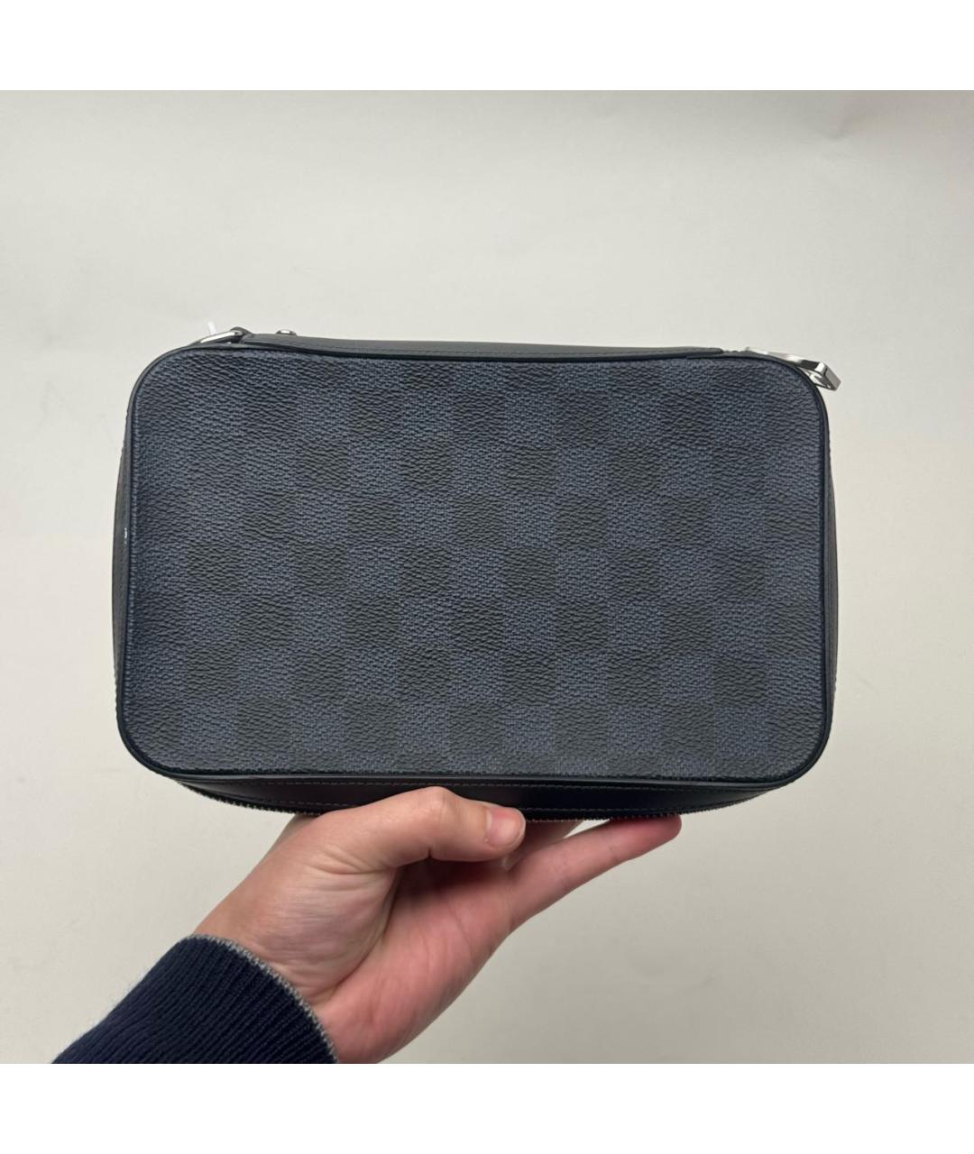 LOUIS VUITTON Темно-синий кожаный кошелек, фото 2