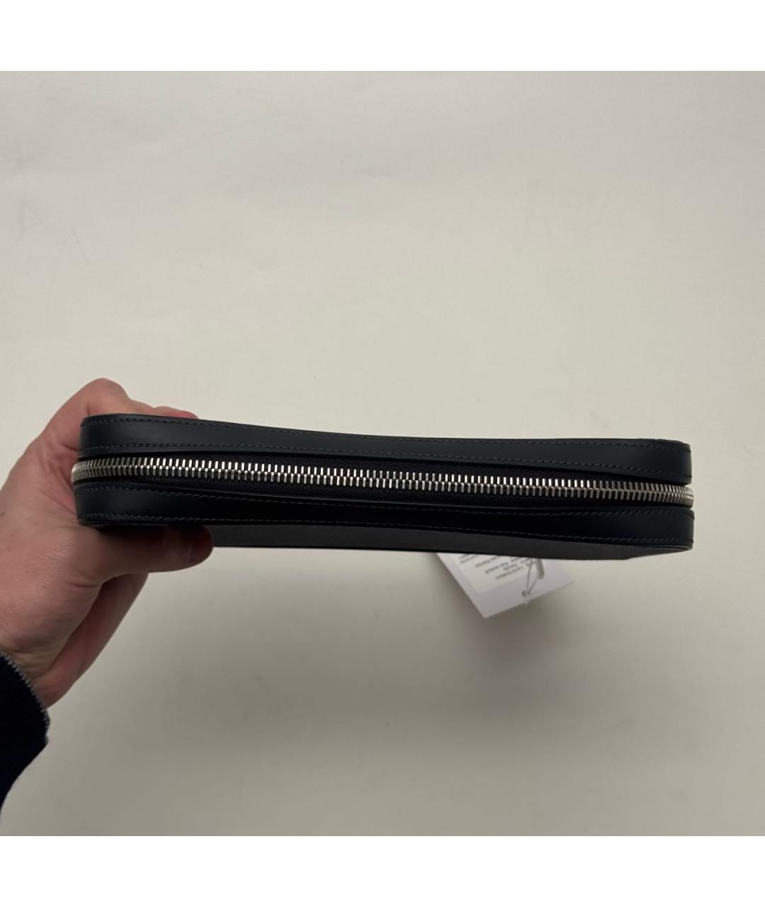 LOUIS VUITTON Темно-синий кожаный кошелек, фото 6