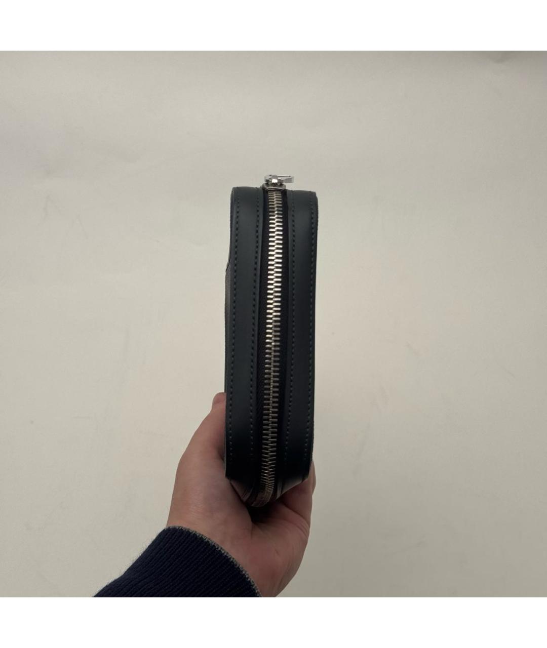 LOUIS VUITTON Темно-синий кожаный кошелек, фото 3