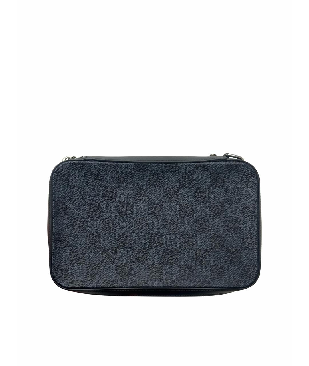 LOUIS VUITTON Темно-синий кожаный кошелек, фото 1