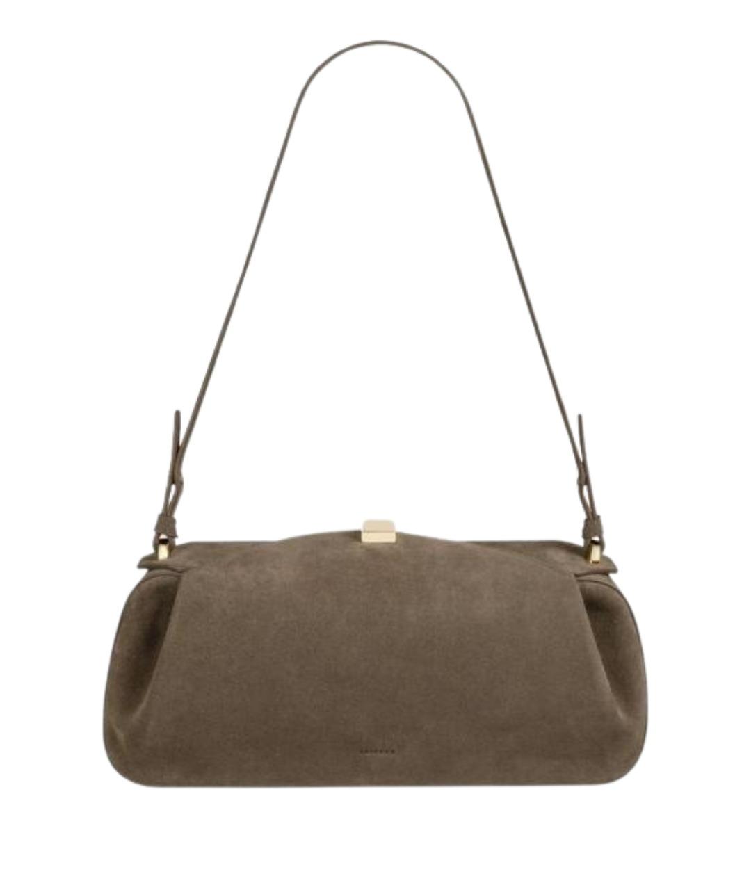 YUZEFI Зеленая замшевая сумка через плечо, фото 1