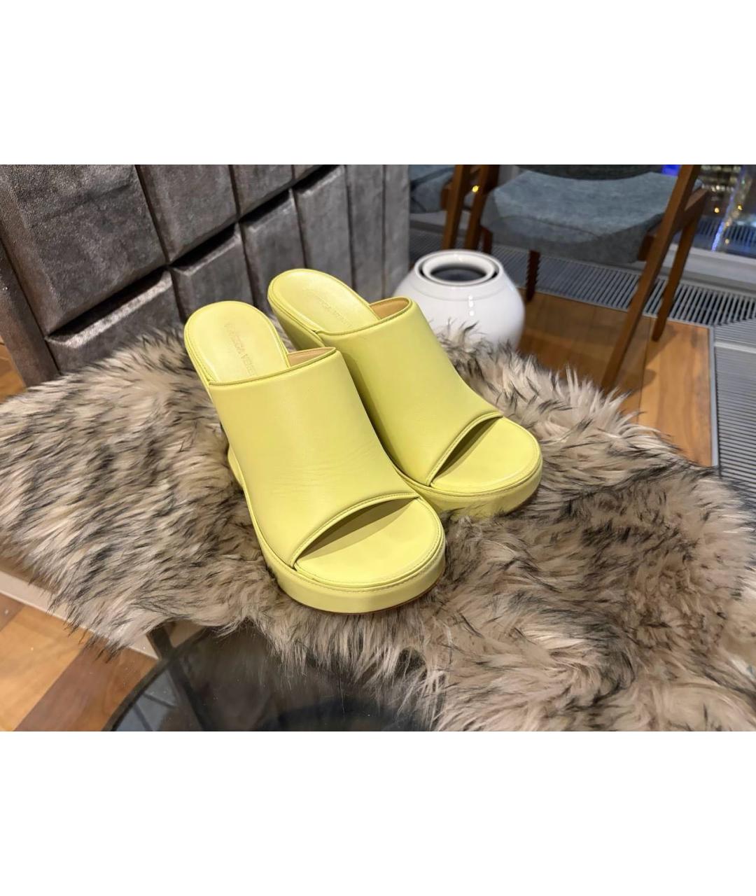 BOTTEGA VENETA Зеленые мюли, фото 2