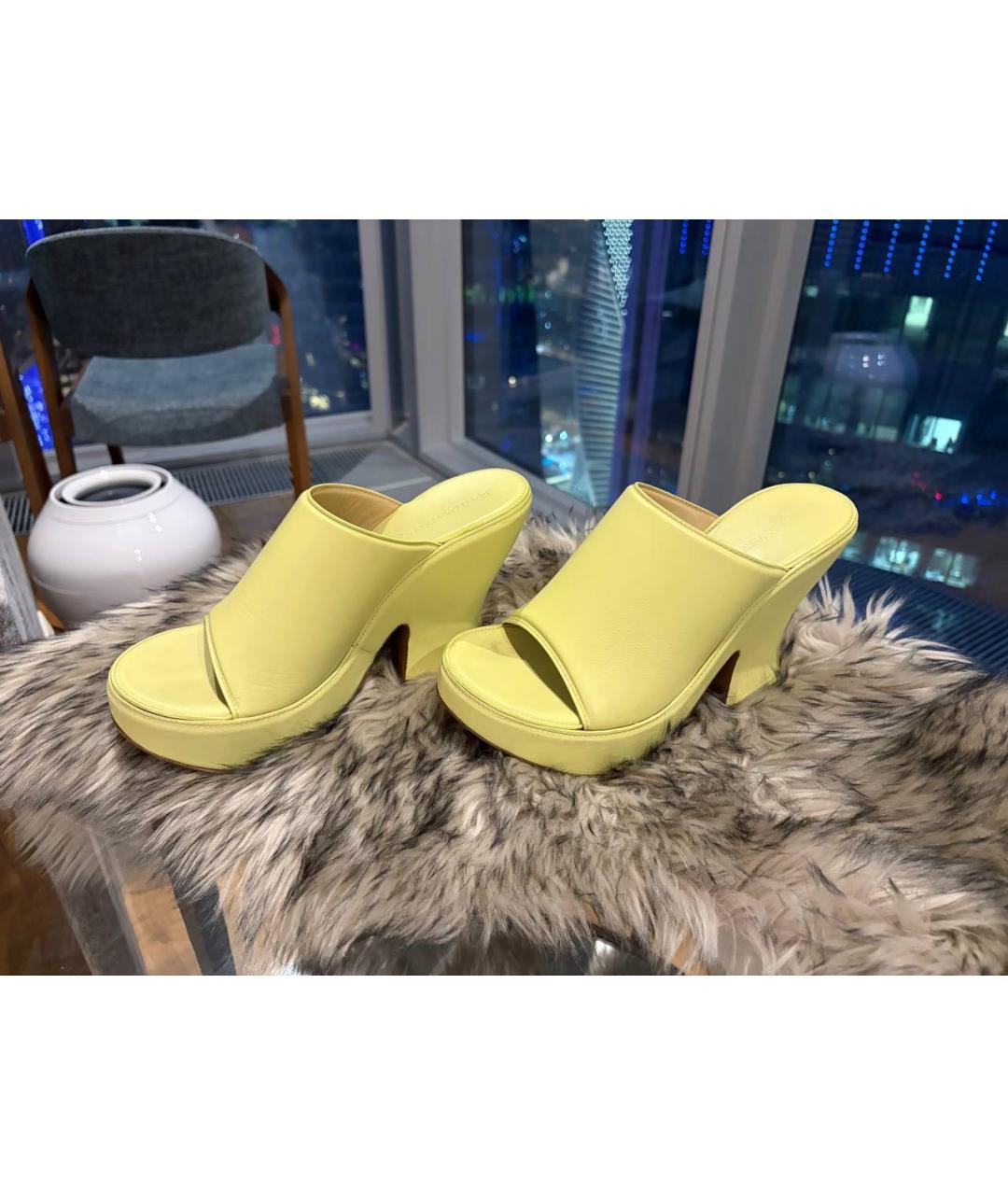 BOTTEGA VENETA Зеленые мюли, фото 5