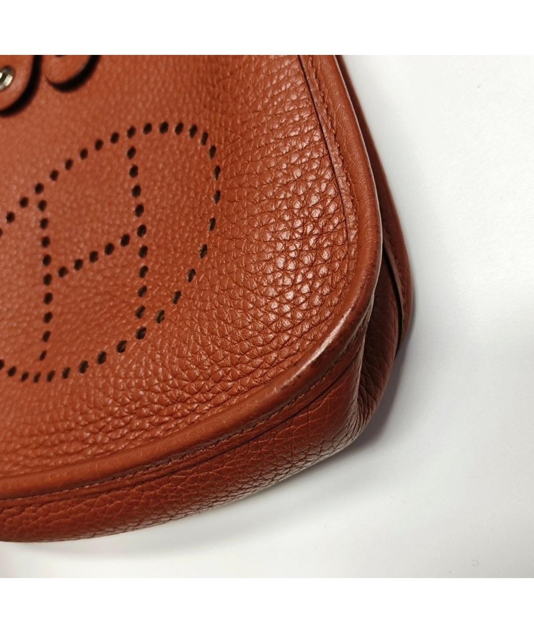 HERMES Коричневая кожаная сумка через плечо, фото 9