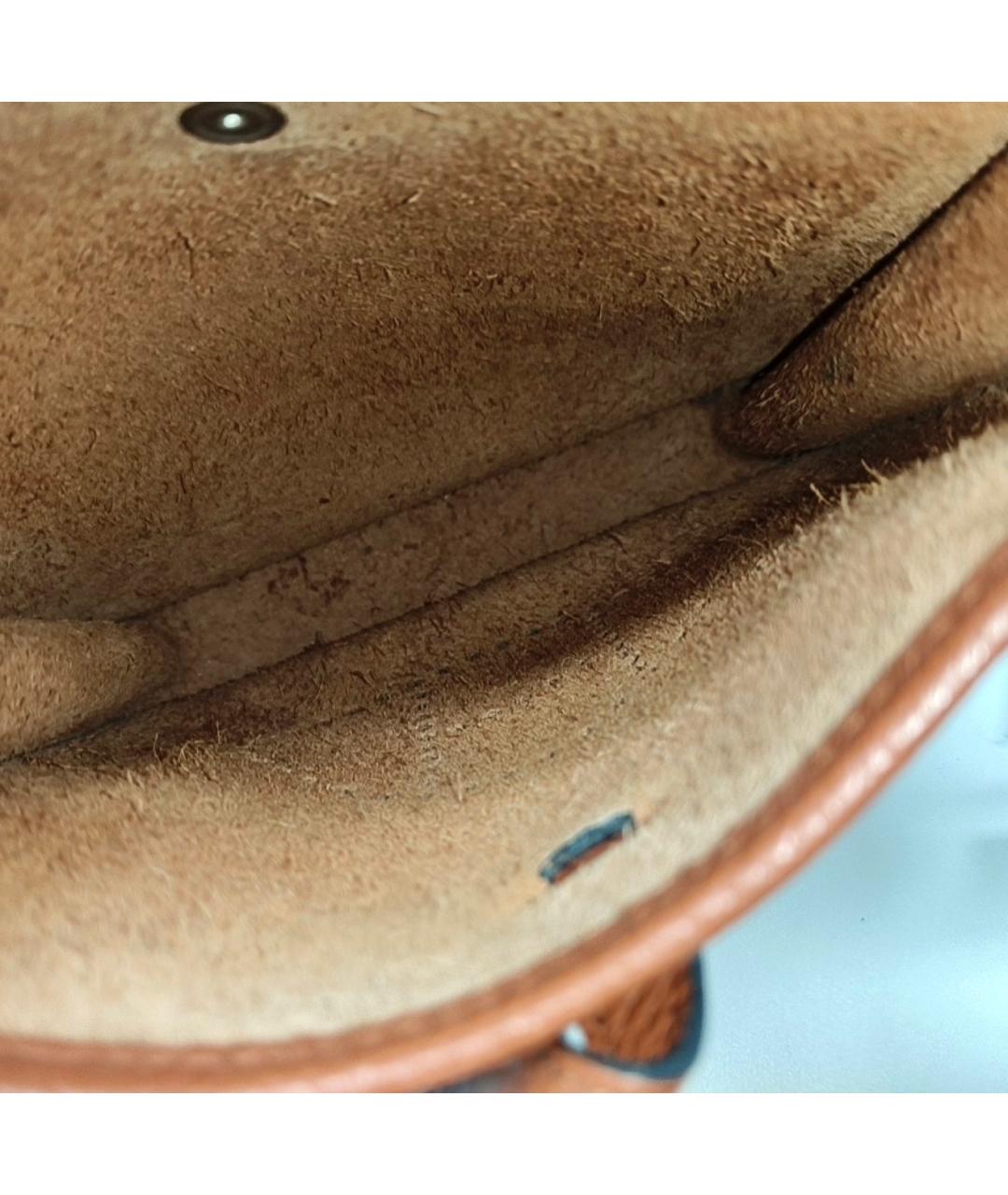 HERMES Коричневая кожаная сумка через плечо, фото 5