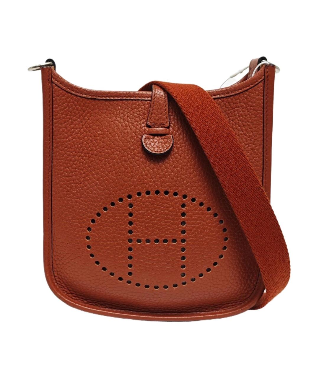 HERMES Коричневая кожаная сумка через плечо, фото 1