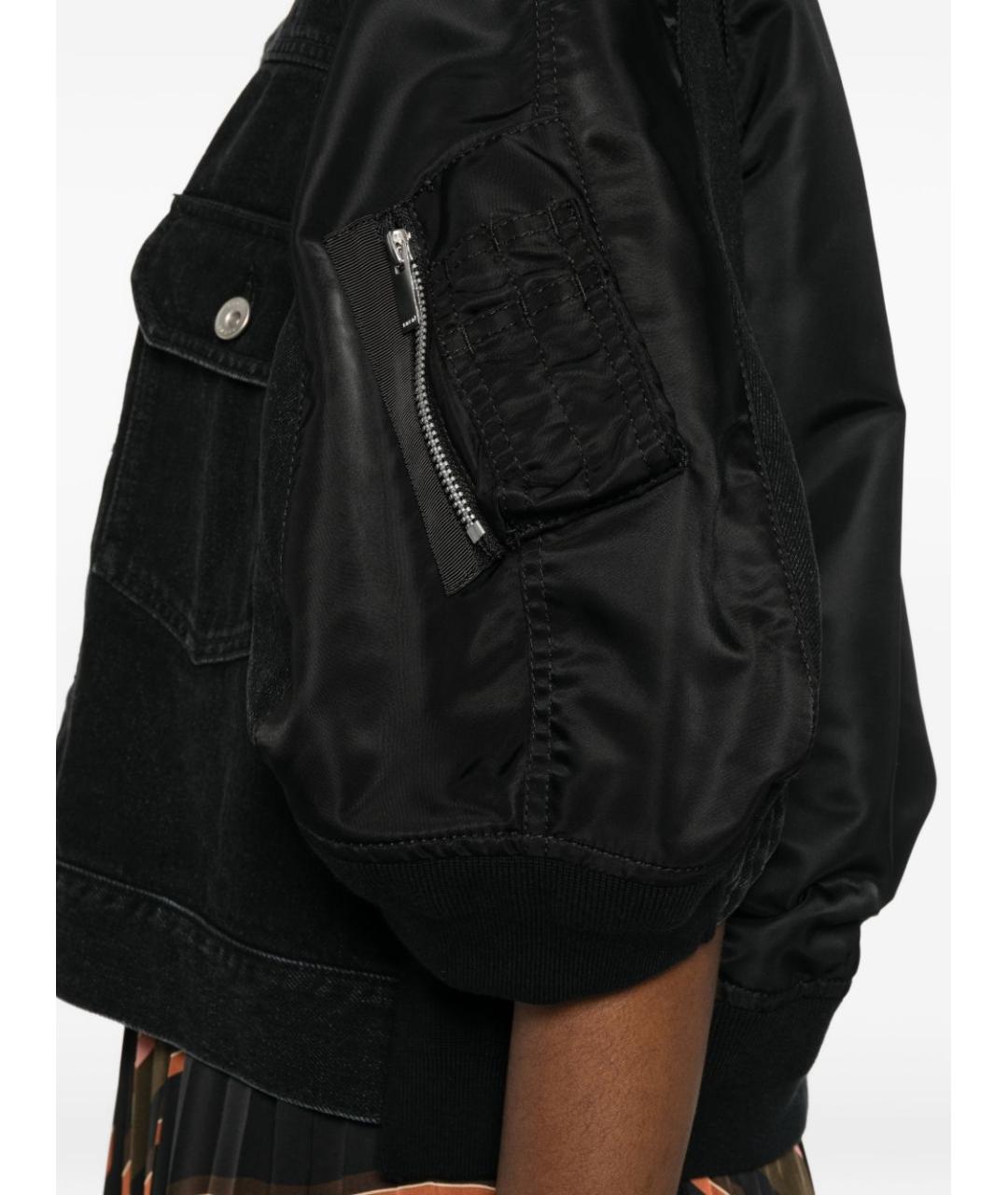 SACAI Черная хлопковая куртка, фото 2