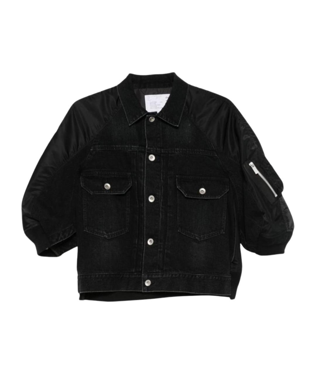 SACAI Черная хлопковая куртка, фото 1