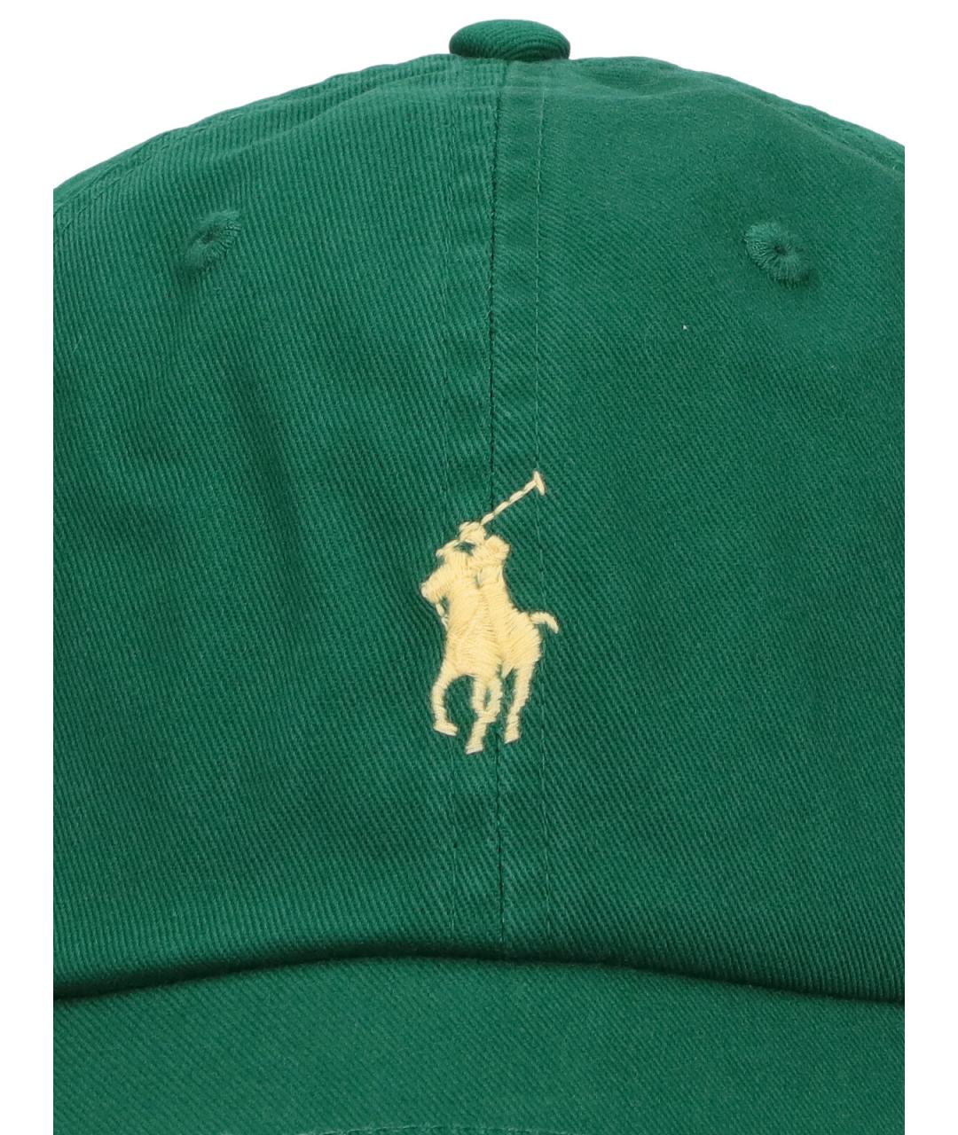 POLO RALPH LAUREN Зеленая хлопковая кепка/бейсболка, фото 3