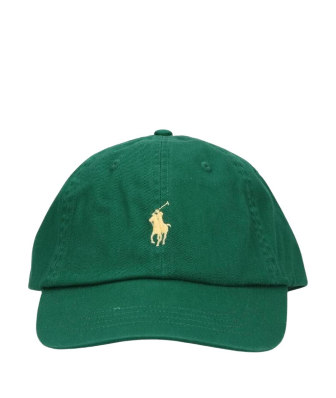 POLO RALPH LAUREN Зеленая хлопковая кепка/бейсболка, фото 1