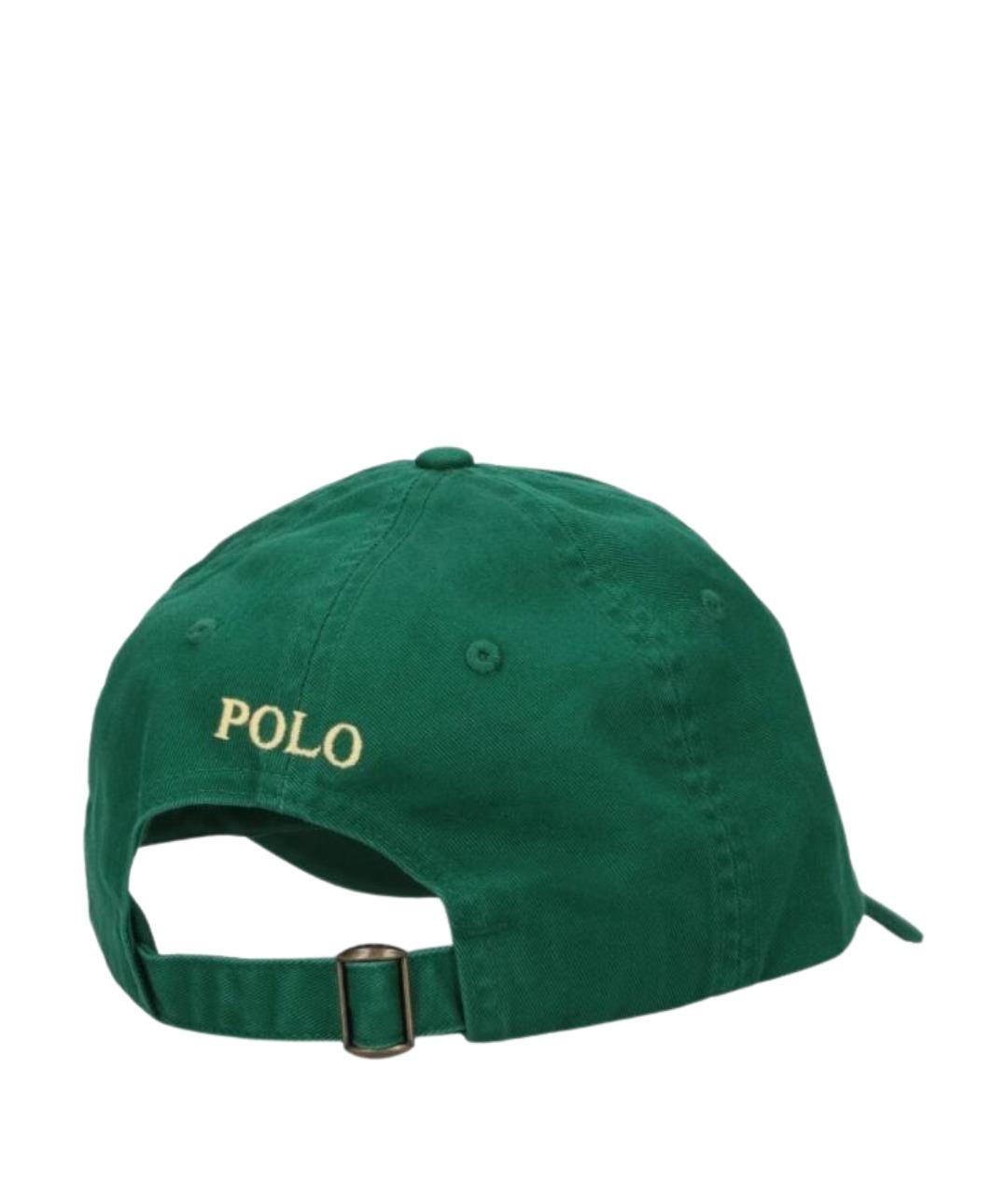 POLO RALPH LAUREN Зеленая хлопковая кепка/бейсболка, фото 2