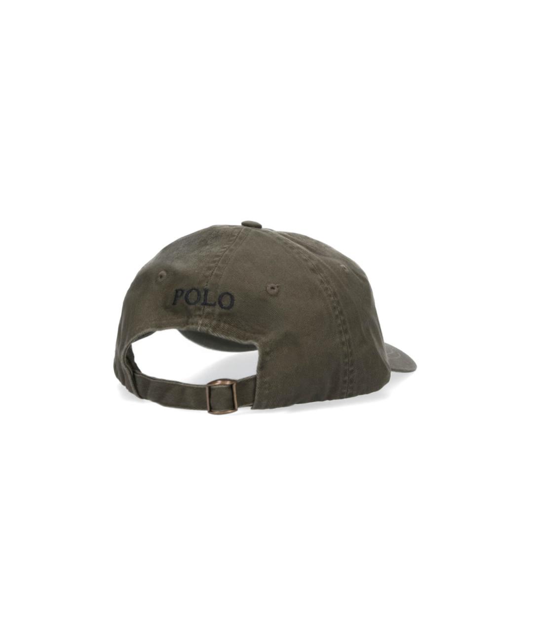 POLO RALPH LAUREN Зеленая хлопковая кепка/бейсболка, фото 2