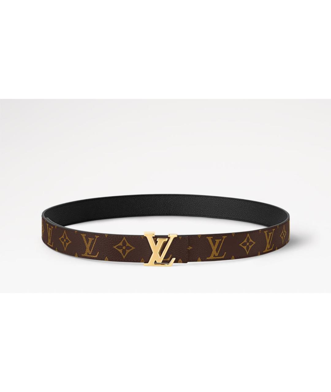 LOUIS VUITTON Коричневый кожаный ремень, фото 4