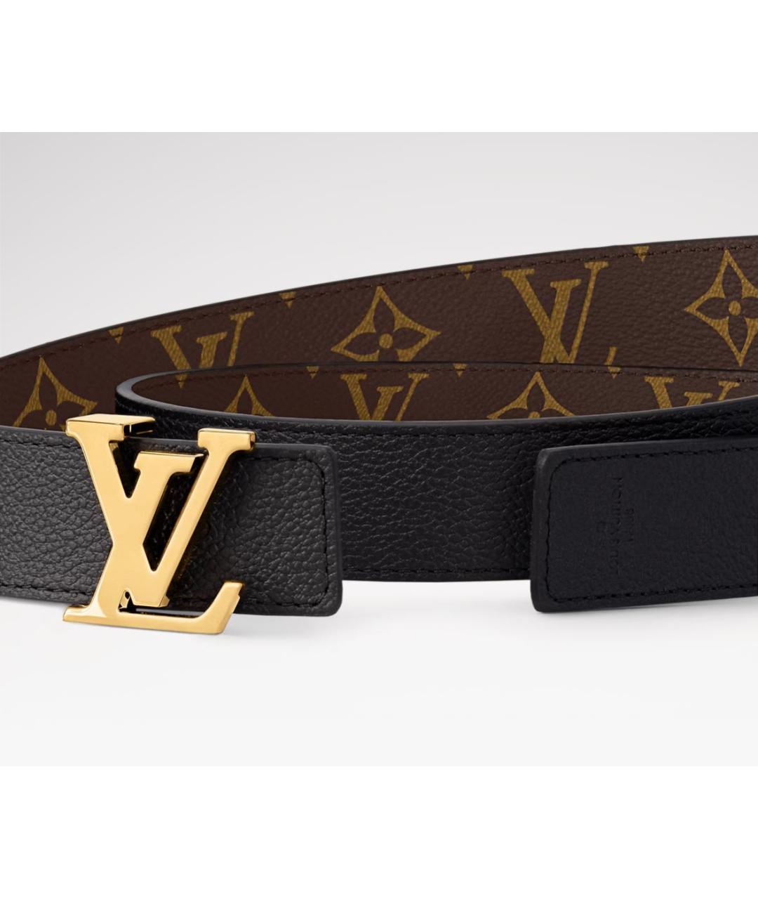 LOUIS VUITTON Коричневый кожаный ремень, фото 3