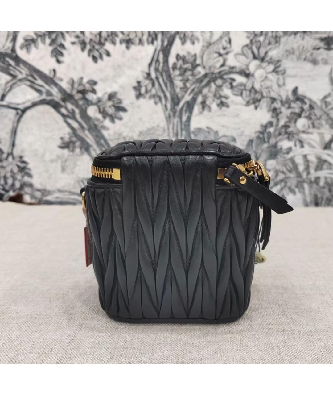 MIU MIU Черная кожаная сумка через плечо, фото 3