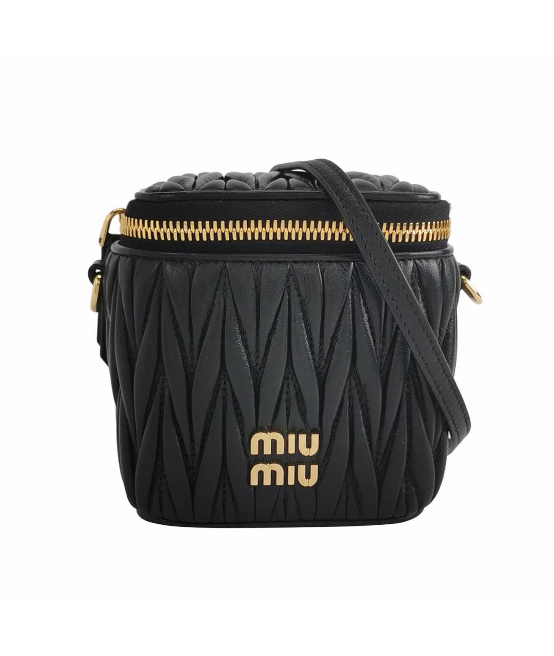 MIU MIU Черная кожаная сумка через плечо, фото 6