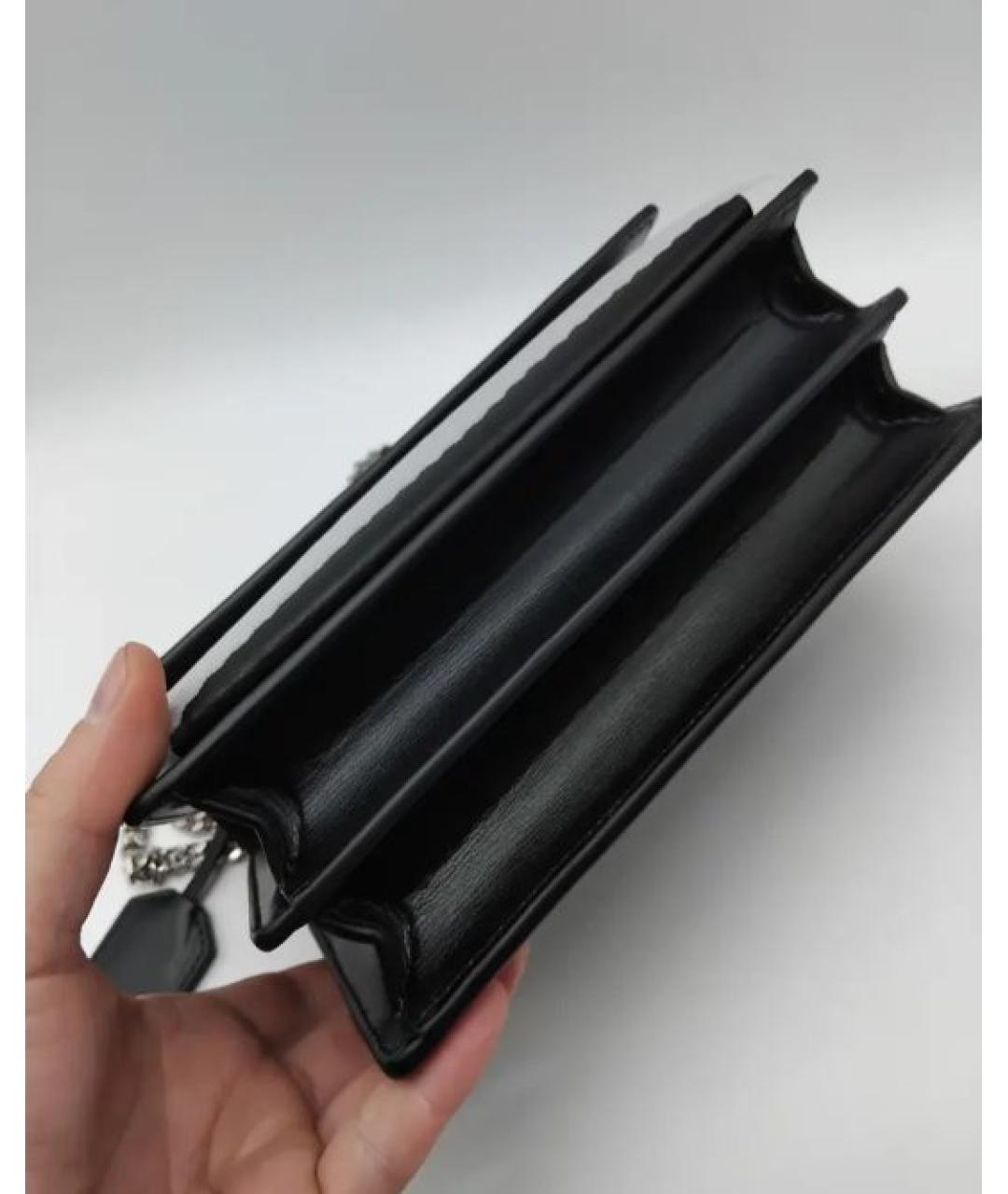 SAINT LAURENT Черная кожаная сумка через плечо, фото 4