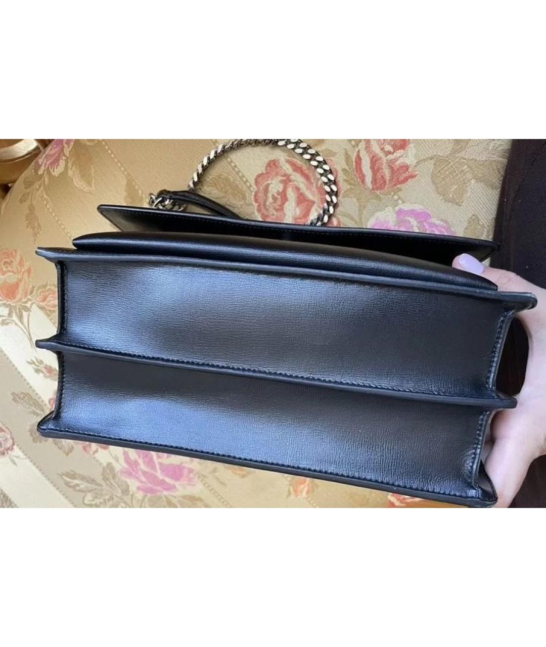 SAINT LAURENT Черная кожаная сумка через плечо, фото 5