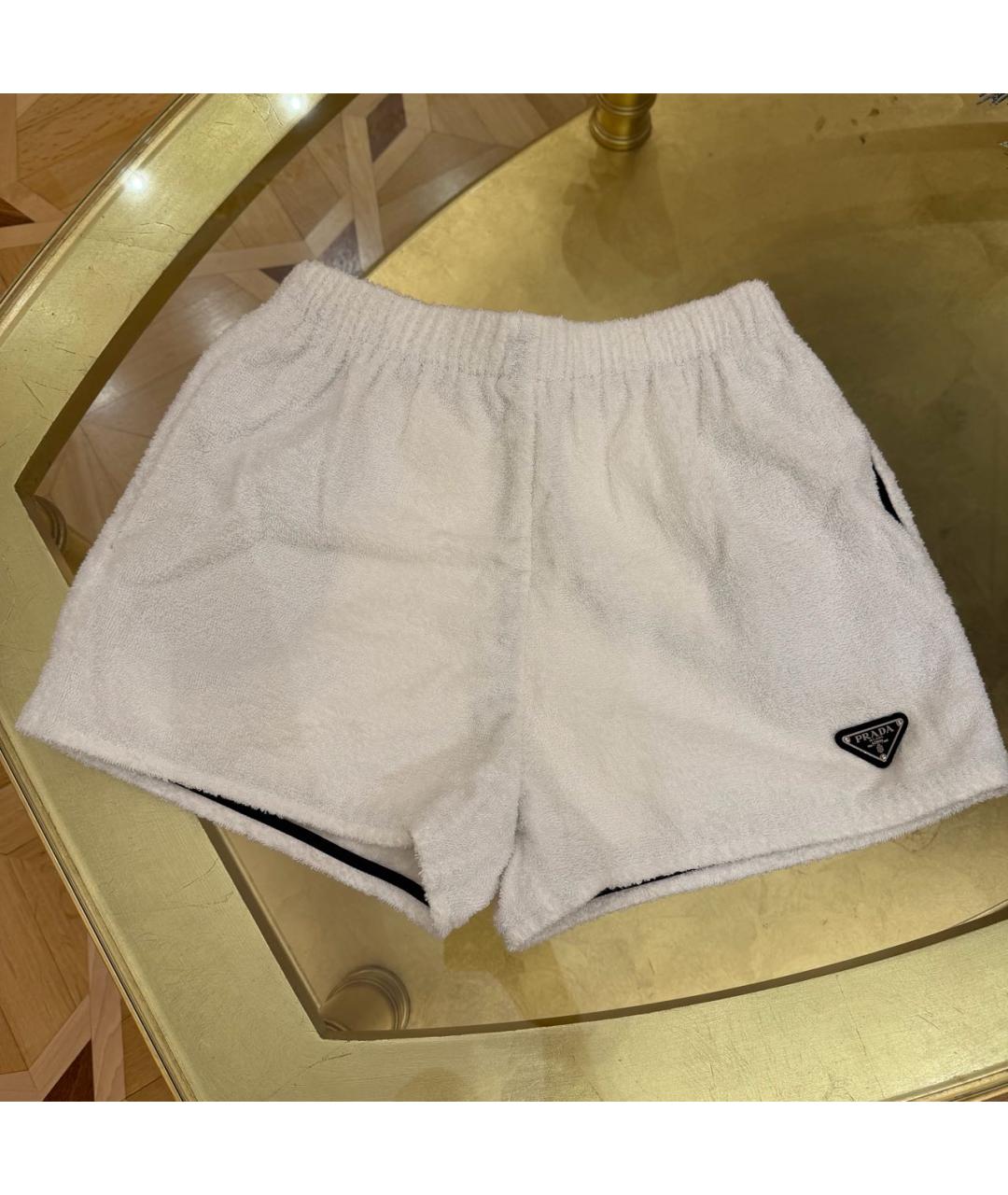 PRADA Белые полиамидовые шорты, фото 7