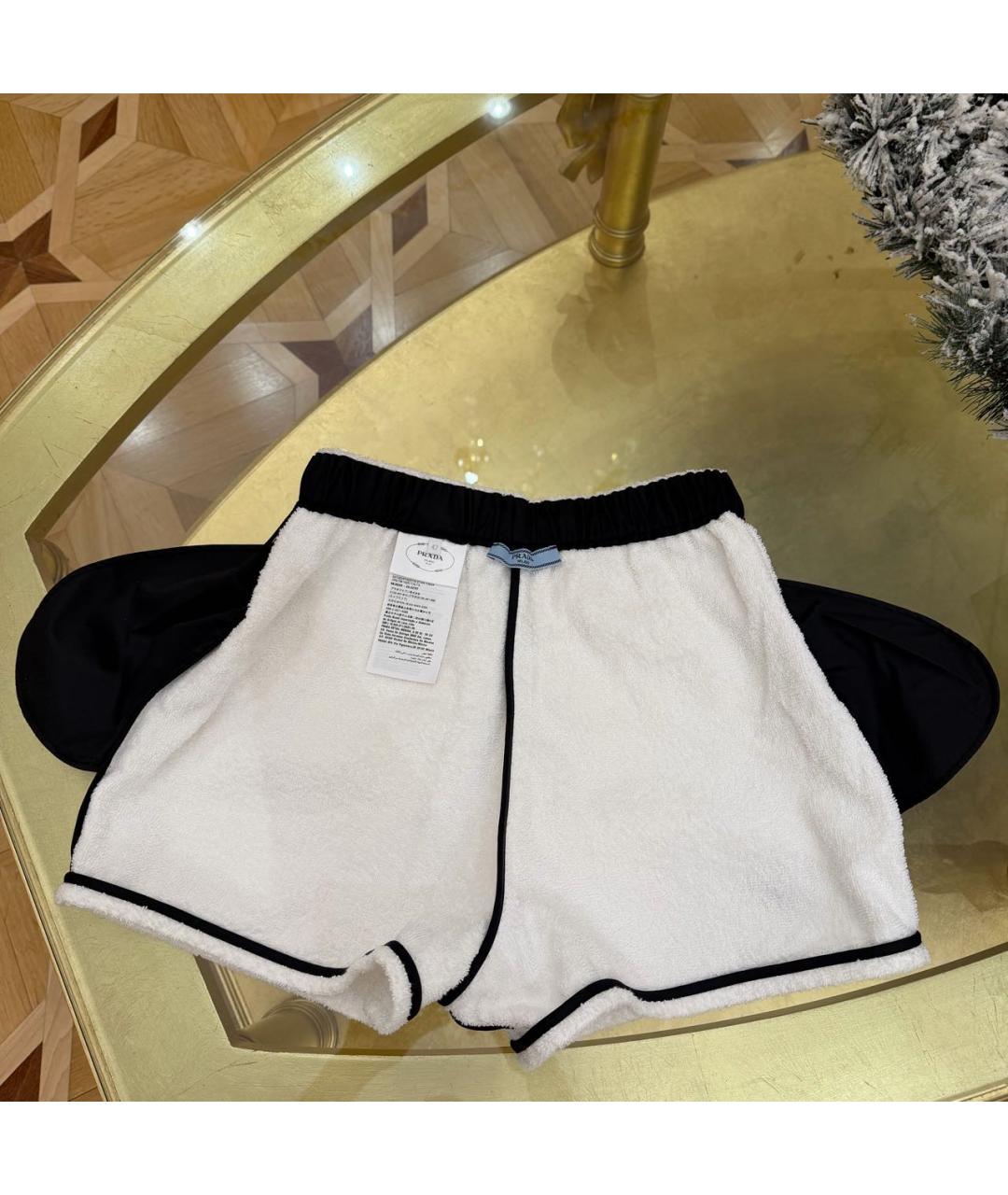 PRADA Белые полиамидовые шорты, фото 3