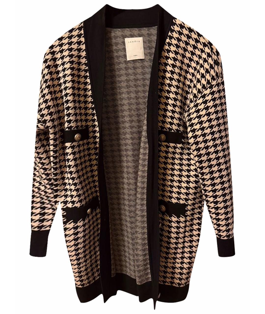 SANDRO Бежевый шерстяной кардиган, фото 1