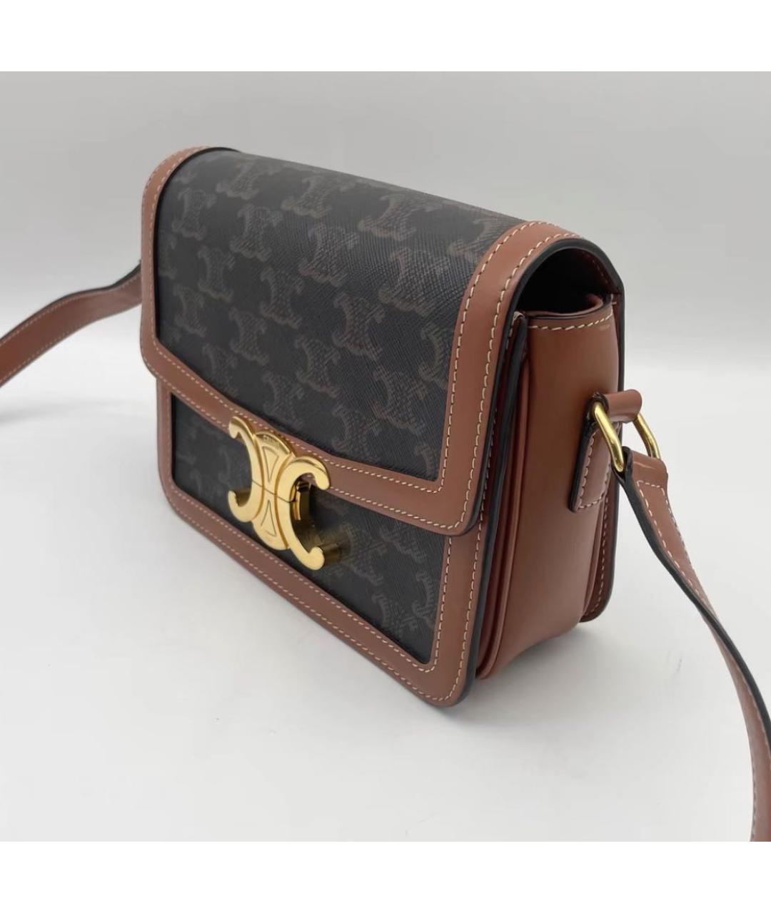 CELINE Коричневая сумка через плечо, фото 6