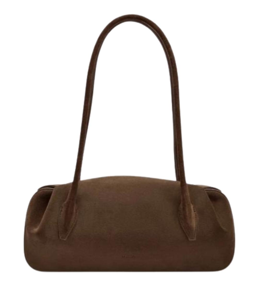 YUZEFI Коричневая замшевая сумка через плечо, фото 1