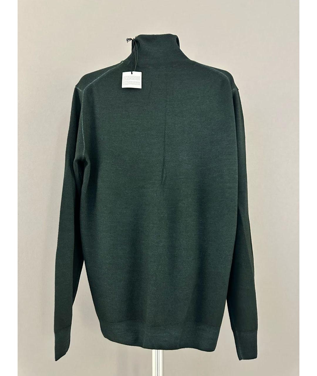 CORNELIANI Зеленая шерстяная водолазка, фото 2