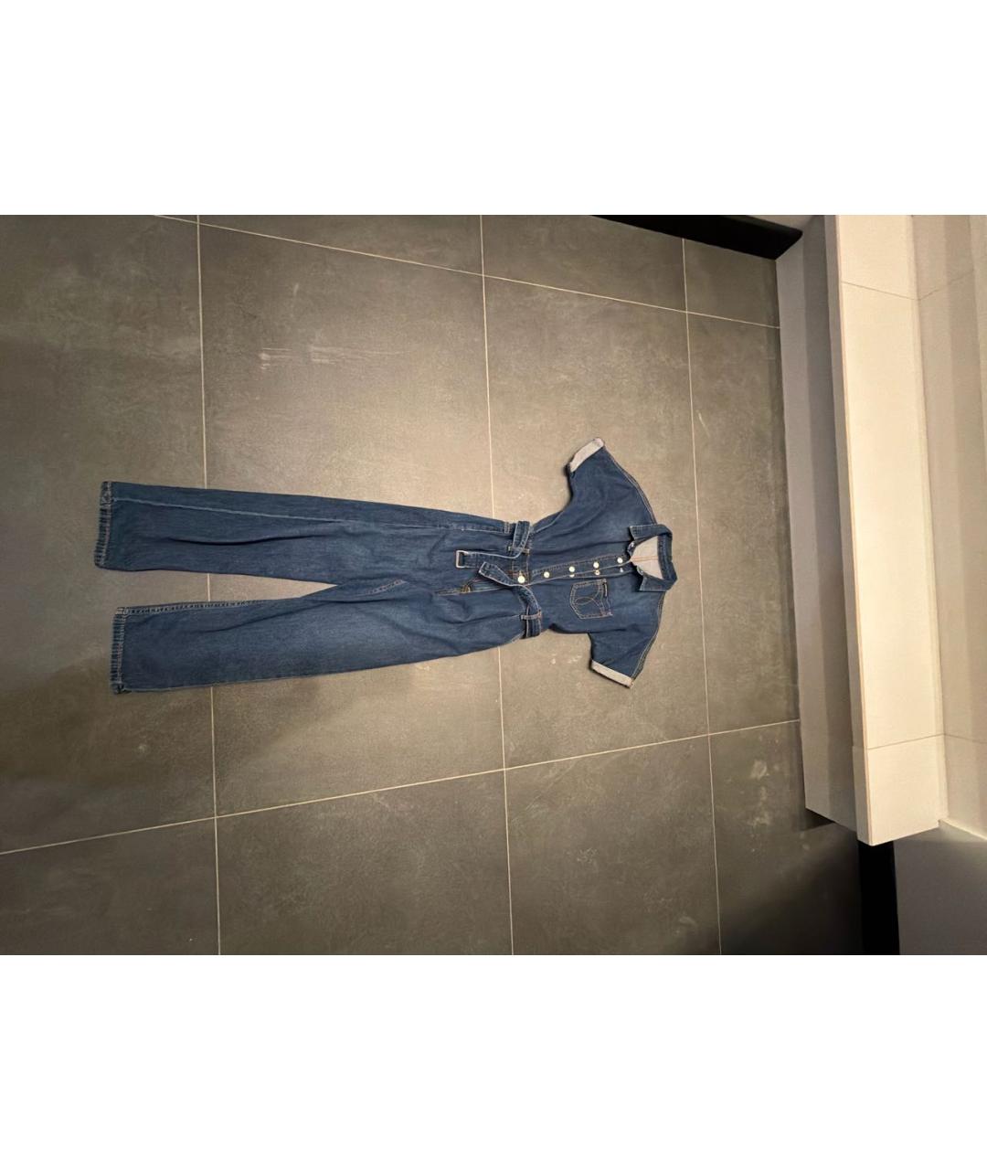 CALVIN KLEIN KIDS Темно-синий деним комбинезон, фото 5