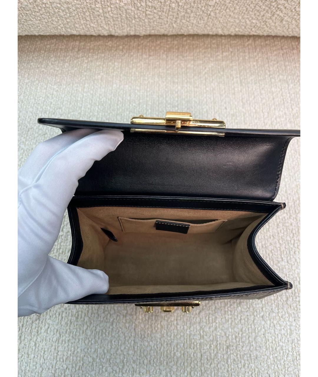 GUCCI Коричневая кожаная сумка через плечо, фото 4