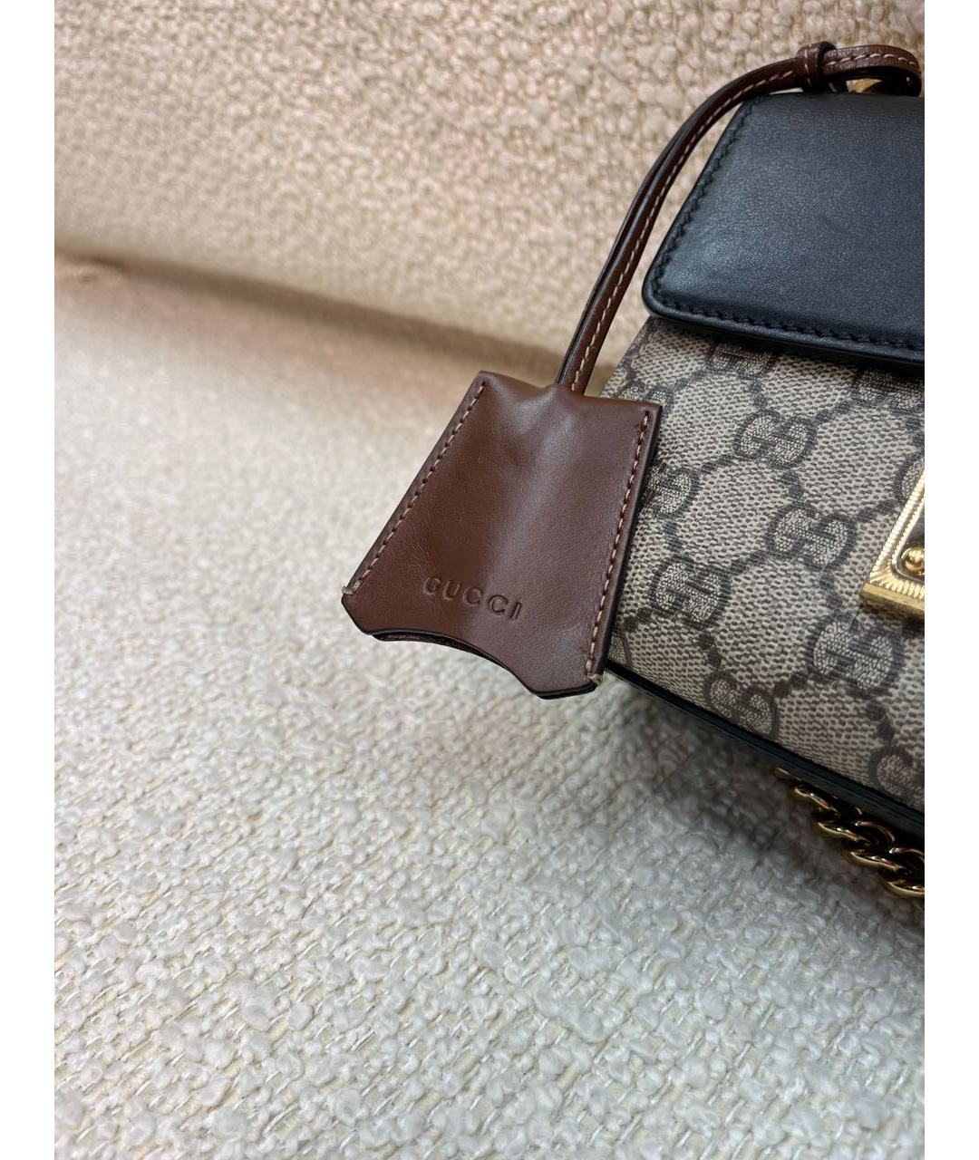 GUCCI Коричневая кожаная сумка через плечо, фото 7