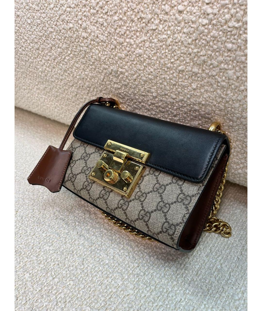 GUCCI Коричневая кожаная сумка через плечо, фото 5